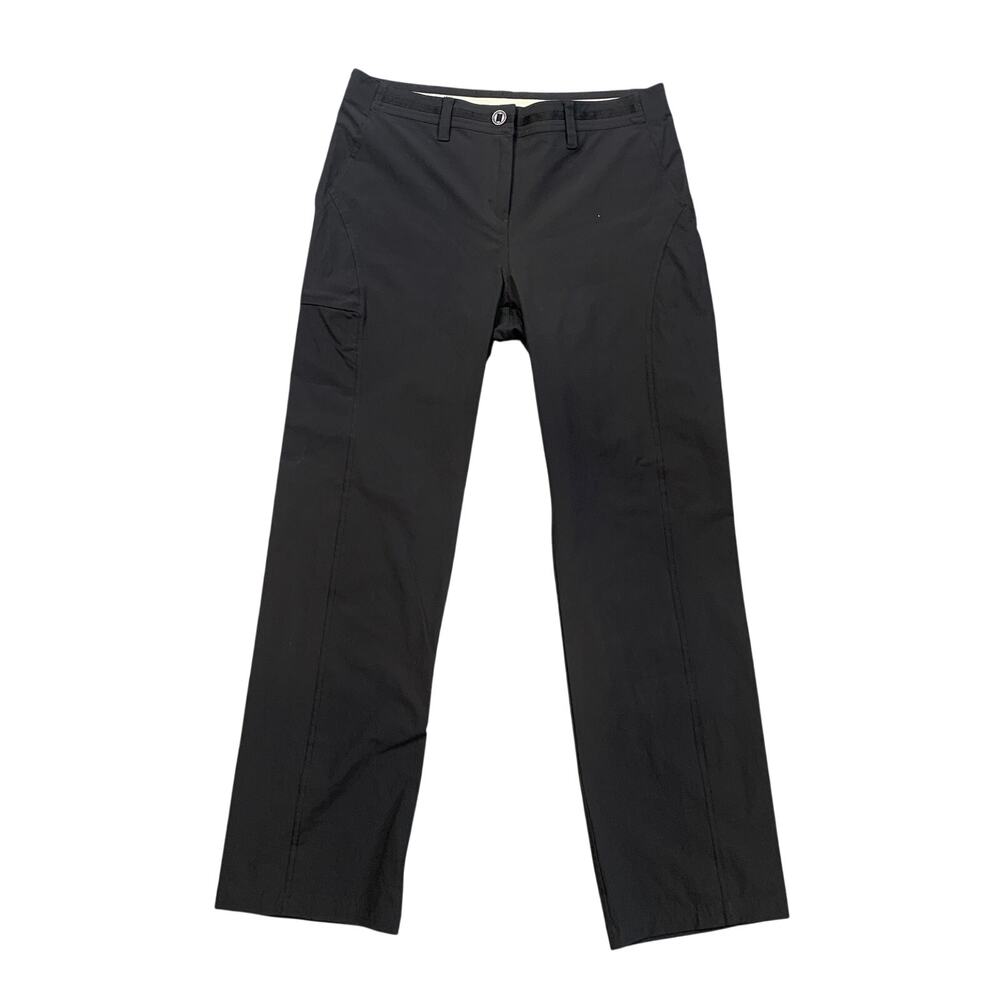 ExOfficio Pants Womens 10 Black Straight Leg Stretch Nylon Durable Hiking Travel